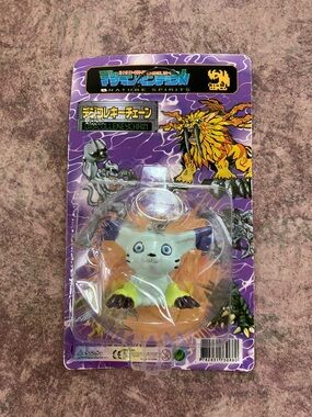 Vintage Digimon Gatomon Nature Spirits Keychain Figure
